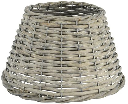 Kaemingk Weihnachtbaumkragen aus Weide, Grau, 25 cm, für kleine Bäume bis 60 cm, Abdeckung für Weihnachtsbaumständer