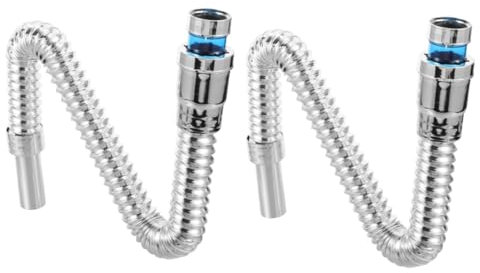 Uonlytech 2 Pièces Bonde De Lavabo Drain D'évier Pour Cuisine Tuyau De Queue De Vidange D'évier Bonde D'évier Double Tuyau De Rallonge D'évier Tuyau D'évier De Cuisine Tuyau De Vidange Abdos