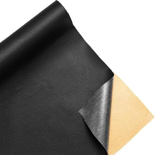 Kunstleder Selbstklebend Lederstoff Zur Reparatur, Selbstklebender Lederstuhl-Flicken, DIY, Großer Ledercouch-Flicken, Für Sofas, Möbel, Autositze, Bürostühle(Black)