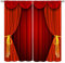 AAVEUP Filmvorhänge für Kino, Theater, Bühne, Kino, Vorhang, Fenstervorhänge, Druck, für Jungen, Mädchen, Schlafzimmer, Wohnzimmer, 106,7 x 114,3 cm (ohne Verdunkelung)