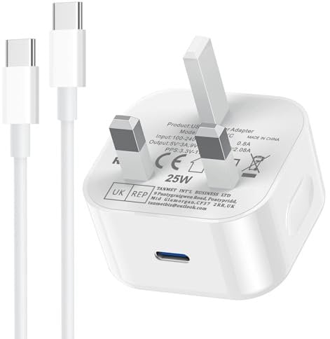 iPhone 16 Charger,iPhone 15 Fast Charger Cable and Plug 25W Quick Charge for Apple iPhone 16/16 Plus/16 Pro/16 Pro Max/15/15 Plus/15 Pro/15 Pro Max,1M 3FT New Rapid USB C to C Charging Lead and Plug