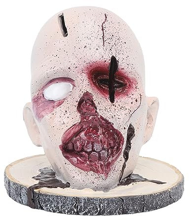 LOCADENCE Skull Knife Holder for Kitchen Storage, Decorative Skeleton Head Knife Block Holder, Horror Kitchen Storage Head Rack for Party Holiday Decoration