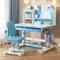 Somerway Kinderschreibtisch Höhenverstellbar Kinder Tisch Stuhl Set, Schreibtisch Kinder mit Stuhl und Schublade, Goldener Abstand zur Vermeidung von Kurzsichtigkeit für Jungs & Mädchen (Blau 3)