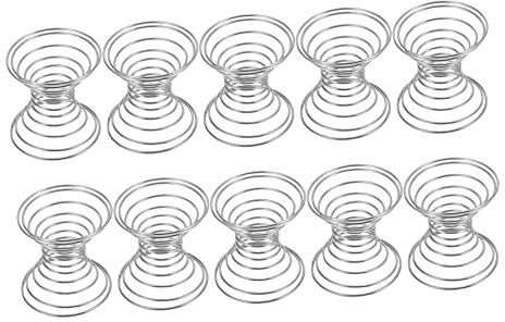 GREENADSCAPE Lot De 10 Agitateurs À Ressort En Acier Inoxydable Faciles À Utiliser Pour Shaker À Thé Et À Protéines Argentés