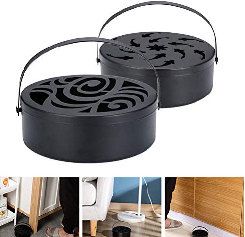 Eisen-Moskito-Spulenhalter, Hohle Moskito-Spulenbox, Runder Weihrauch mit Griff, Fliegender Fisch, Wolken-Stil, 14 X 14 X 4,8 cm, Kann Platziert Werden. Eisen-