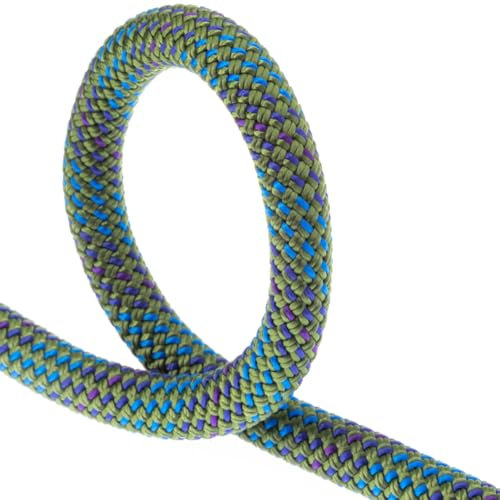 FIXE - Cuerda Dinámica RIGLOS para Escalada en Pared – 8,4 mm de Diámetro – Poliamida – Doble y Gemela – Vías Largas y Rápel - 60 m – Color Verde