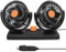 Shengruili Auto Ventilator,12V Doppelkopf Ventilator Auto,360 ° Drehbarer Doppelköpfiger Ventilator,Auto Kfz Lüfter,Autolüfter,Auto Ventilator für Rücksitz,RV, LKWs, SUV