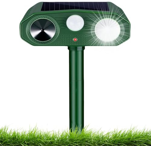 Katzenschreck Ultraschall Solar, Katzenschreck für Garten 3 Modus Marderschreck Tiervertreiber, Abwehrmittel Hundeschreck mit Bewegungsmelder und Blinklicht für Katzen Hunde Mäuse Vögel Marder