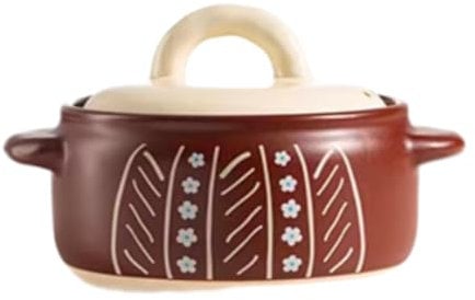 Casserole Dishes Set Ceramic Cooking Pots Oven Proof Stewing Pot Ceramic Pot For Cooking Kitchen Accessory(Red,2.5L)