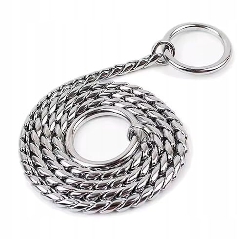 PetMix - Kettenhalsband Hund 4mm Zugstopp 50cm - Hundehalsband Silberne Hundetrainingshalsung - Trainingshalsband Hund - Robuste Metall-Kette - Effektive Kontrolle (Silber, 5mm*60 cm)