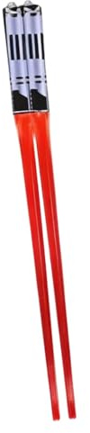 Fenteer 2 Pieces Lightsaber Chopsticks Light up Glow Sticks Cool Portable LED Glowing Light Saber Chopsticks Party Chopstick for Sporting Events Party, Red