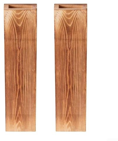 Lot de 2 pots de fleurs muraux en bois rustiques à suspendre pour décoration de jardin verticale, vases muraux peu encombrants pour petit appartement, présentation de fleurs séchées, pour une