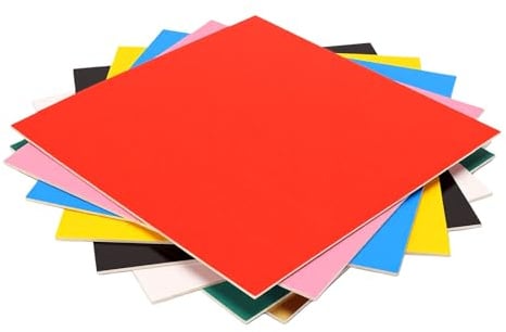 Oreilet 8 Fogli di Compensato Colorato su Entrambi i Lati, Fogli Tiglio, Tavole Tiglio per il Taglio, L'incisione, L'artigianato Fai da Te, la Realizzazione, 11,81x11,81x1/8 Pollici