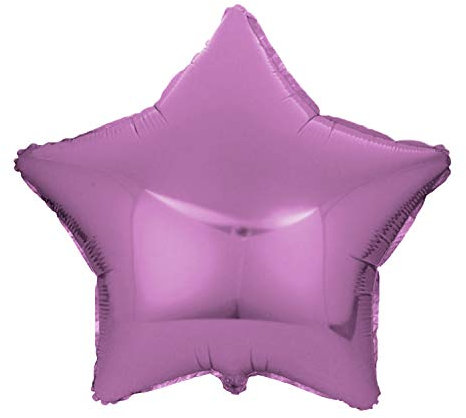Kopper-24 Folienballon Stern 45 cm Luftballon Hochzeit Helium Ballon 18 Zoll Heliumballon Star Sternenballon XL Geburtsatag Party Deko Dekoration bunt JGA Folie Sterne (Dunkles pink)