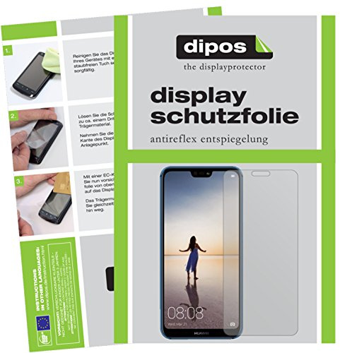 dipos 2x Displayschutzfolie matt für Huawei P20 Lite | Antireflex, entspiegelnd, passt perfekt, Ultra-Dünn, kratzfest, blasenfrei, Fingerprint-kompatibel, selbstklebend