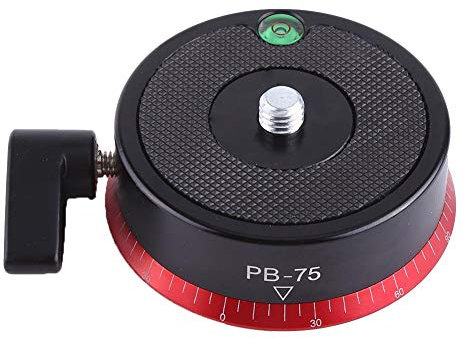 360 ° Panorama Kopf Basis 360 Grad Panorama Kugelkopf Clamp Stativkopf Schnellwechselplatte 3/8 Schraube Aluminiumlegierung