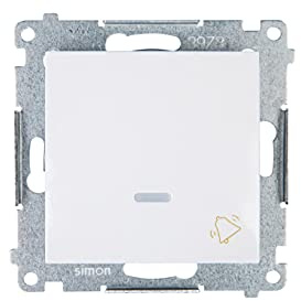 Kontakt-Simon DD1L.01/11 Electric Switch Pushbutton Switch White – Accessory Electric Knife (Pushbutton Switch, White, Plastic, IP20,