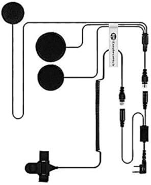 Full Face Motorcycle Bike Helmet Earpiece Headset Headphone with Mic for Kenwood Mitex Radio Two way Radio Walkie Talkie with Boom Speaker