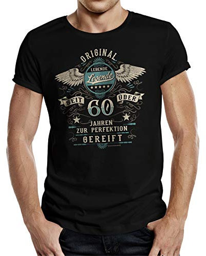 Herren Geschenk T-Shirt zum 60. Geburtstag - Lebende Legende 3XL schwarz