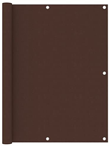 vidaXL Ecran de Balcon Brise-Vue Brise-Vent de Jardin Ecran de Protection Ecran d'Intimité Confidentialité Extérieur Marron 120x500 cm Tissu Oxford