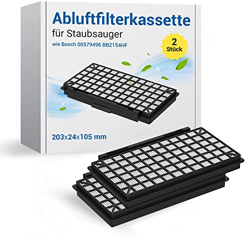 VIOKS 2x Hepa Filter Staubsauger Ersatz für Bosch 00579496 BBZ154HF