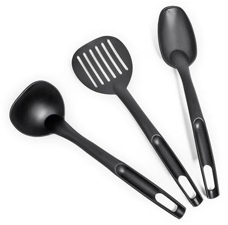 Set di utensili da cucina, Set di utensili da cucina in nylon da 3 pezzi, resistenti al calore, antiaderenti, spatola antiaderente cucchiaio mestolo cucchiaio schiumarola. Set di utensili da cucina.