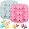 LATRAT DIY Puzzleteil Harz-Form, 2 Stück Antihaft-Silikonform, Bonbonformen, Silikon Puzzle Form, Silikonseifenform, Gelee Schokoladenkuchen DIY Backenwerkzeuge