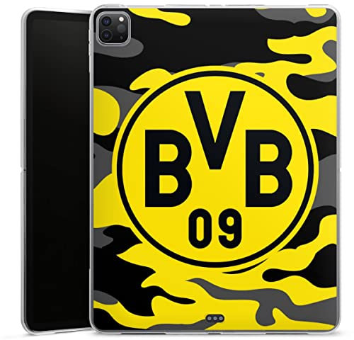DeinDesign Silikon Hülle kompatibel mit Apple iPad Pro 12.9 (2020) Case Tablet Hülle BVB Borussia Dortmund Fanartikel
