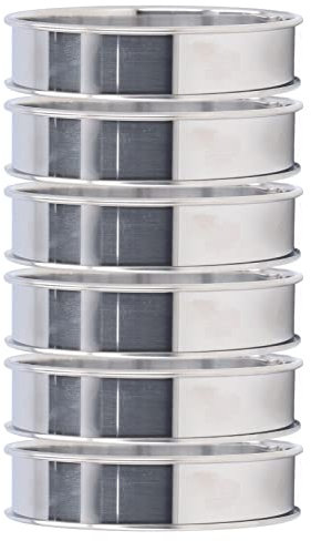 FastUU Sandwichringe mit doppeltem Volumen, breite Anwendung, englische Muffins, Edelstahl-Burgerringe 10cm