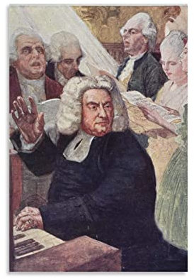 XXJDSK Poster Kunstdrucke Johann Sebastian Bach handgemaltes Kunstposter für Wohnkultur Schlafzimmerdekoration 60X90cm Kein Rahmen
