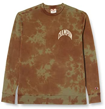 Champion Herren Rochester 1919 City Exporer Tie Dye Crewneck Sweatshirt, Grün (DUK), M