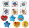 MIK funshopping Lot de 6 gants de toilette magiques - Cadeau pour enfant - Motif animaux amusants