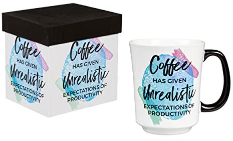 Evergreen Tasse Awesome, 14 Unzen, Kaffee hat unrealistische Erwartungen an die Produktivität gegeben