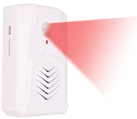 Welcome Sound Player, Sound Clear Loud Recordable Voice High Sensitivity Multifunction PIR Motion Sensor Alarm, Music Selection Volume Adjustment Battery Powered for Shop