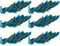 12 Pfau Weihnachtsdekoration Glitzernder Blauer Pfau mit Clip für Party- und Weihnachtsdekorationen(6 Pack)