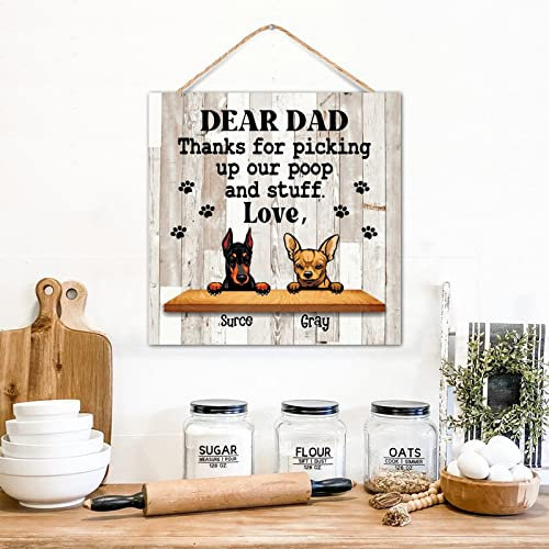 Personalisiertes Wanddekor-Schild für Zuhause, personalisiert, bester Hund, Foto und Name, rustikale Dekoration für Kaminsims, lustiges Landhaus-Holzschild, Haustier, erstes Weihnachten, Holzpalette,