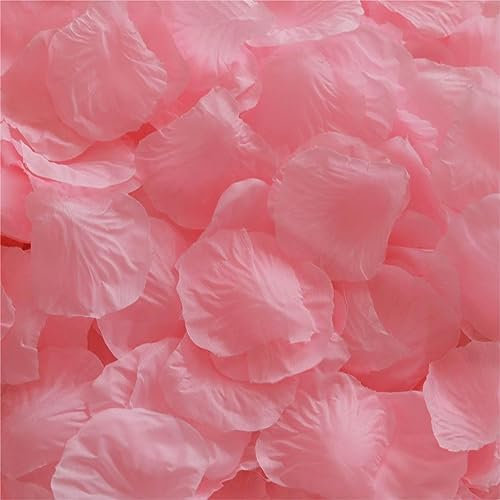 SITUMEIZI 3000PCS Rose Petals for Romantic Night for Her Set Flowers Pink Petals Fake Rose Artificial Silk Rose Petals Wedding Party Decoration Valentines Day Heiratsanträge Decor