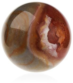 NKlaus Jaspe policromado natural, aprox. 40 mm, bola de piedras preciosas, equilibrio y creatividad 14913