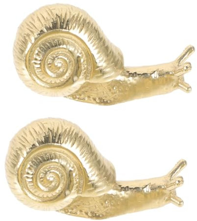 Mikikit 2pcs Snail Shaped Cabinet Knob Durable Furniture Handle for Cabinets Wardrobes Easy to Install Unique Design Knob Pulling Accessory