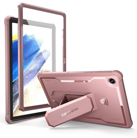 Dexnor for Samsung Galaxy Tab A8 Case, [Built in Screen Protector and Kickstand] Heavy Duty Military Grade Protection Shockproof Protective Cover for Samsung Tab A8 - Pink