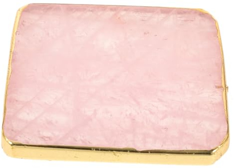 MAGICLULU Tabletop Crystal Coaster Rose Quartz Coaster for Drinks Decoration Dinning Table Tea Cup Mat