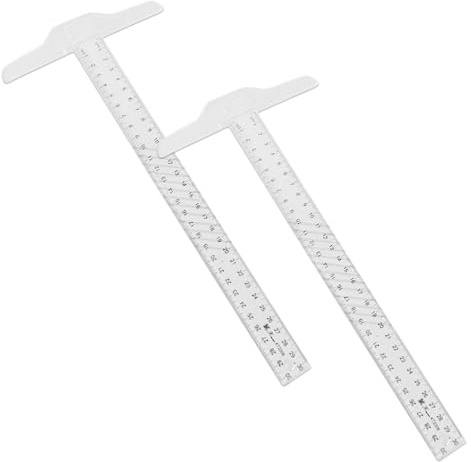 SWYSGS 12 Zoll / 30 cm Junior T Quadrat Kunststoff Transparent T Lineal für Zeichnung und allgemeine Layout-Arbeit