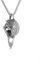 BlackAmazement Halskette mit Anhänger Raben Krähen Skull Schädel Totenkopf Wikinger Viking Gothic Biker Damen Herren