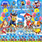 Hund Patro Geburtstag Party Deko 5 Jahre, Dog Patro Deko Kindergeburtstag Set, SABAN Paw Hund Theme Luftballon mit Girlande,Tortendeko,Lametta Vorhang, Geeignet für Party Deko für Jungen und Mädchen
