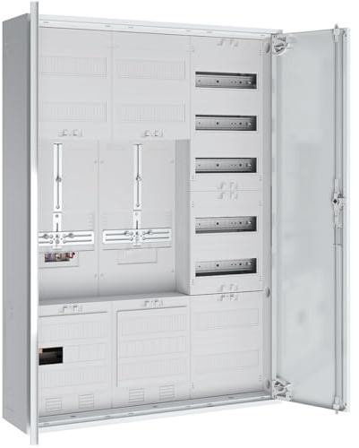 WITTKOWARE Komplett-Zählerschrank, 1x 3-Punkt Zählerplatz, 1x 3-Punkt TSG-Feld (Reservefeld), Verteilerfeld mit APZ-Raum