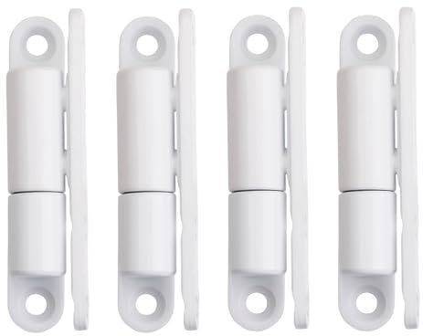 SOTECH 4 Stück Türbänder Aufschraubband 15 x 83 mm Scharnier Renovierband für Innentüren zum Aufschrauben (Stahl weiß)