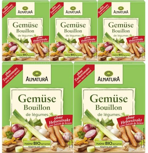 Mit Pufai Grocery, Alnatura Gemüsebouillon ohne Hefeextrakt Würfel 66 Gramm x 5 STÜCK