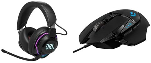 JBL Quantum 910 Over-Ear Gaming Kopfhörer & Logitech G502 Hero High-Performance Gaming-Maus