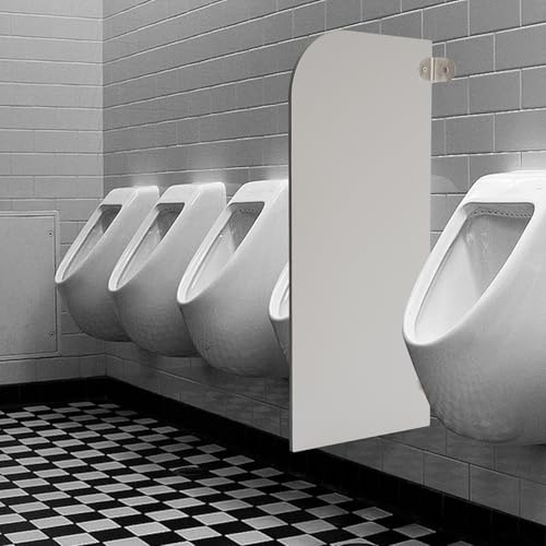 Urinal Trennwand 90x40cm Schamwand Wandmontage Urinaltrennwand WC-trennwand Urinal Schamwands WC (Runder Winkel)