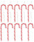Zuckerstangen 10er Set 12,5 cm rot-weiß mit Schnur - Christbaumschmuck, Weihnachtsbaum Deko, perfekt für Festliche Weihnachtsdekoration, ideal für Adventszeit, Weihnachtsbaum oder Tischdeko